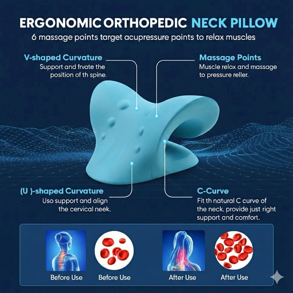 Cervical Neck Traction Pillow , Doctors choice